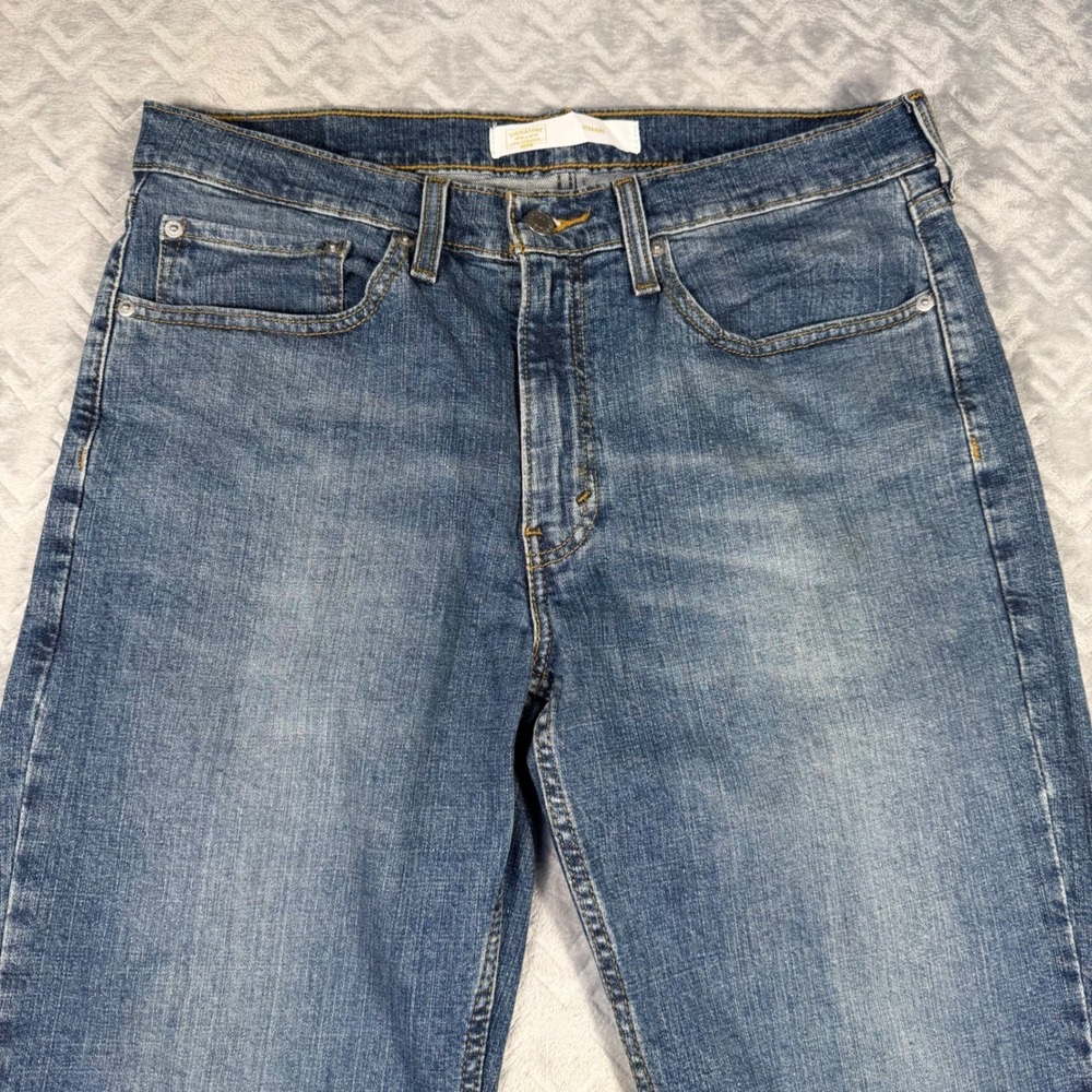 Signature Levi Strauss Straight Jeans Mens 34x34 Blue Excellent Gold Label Denim